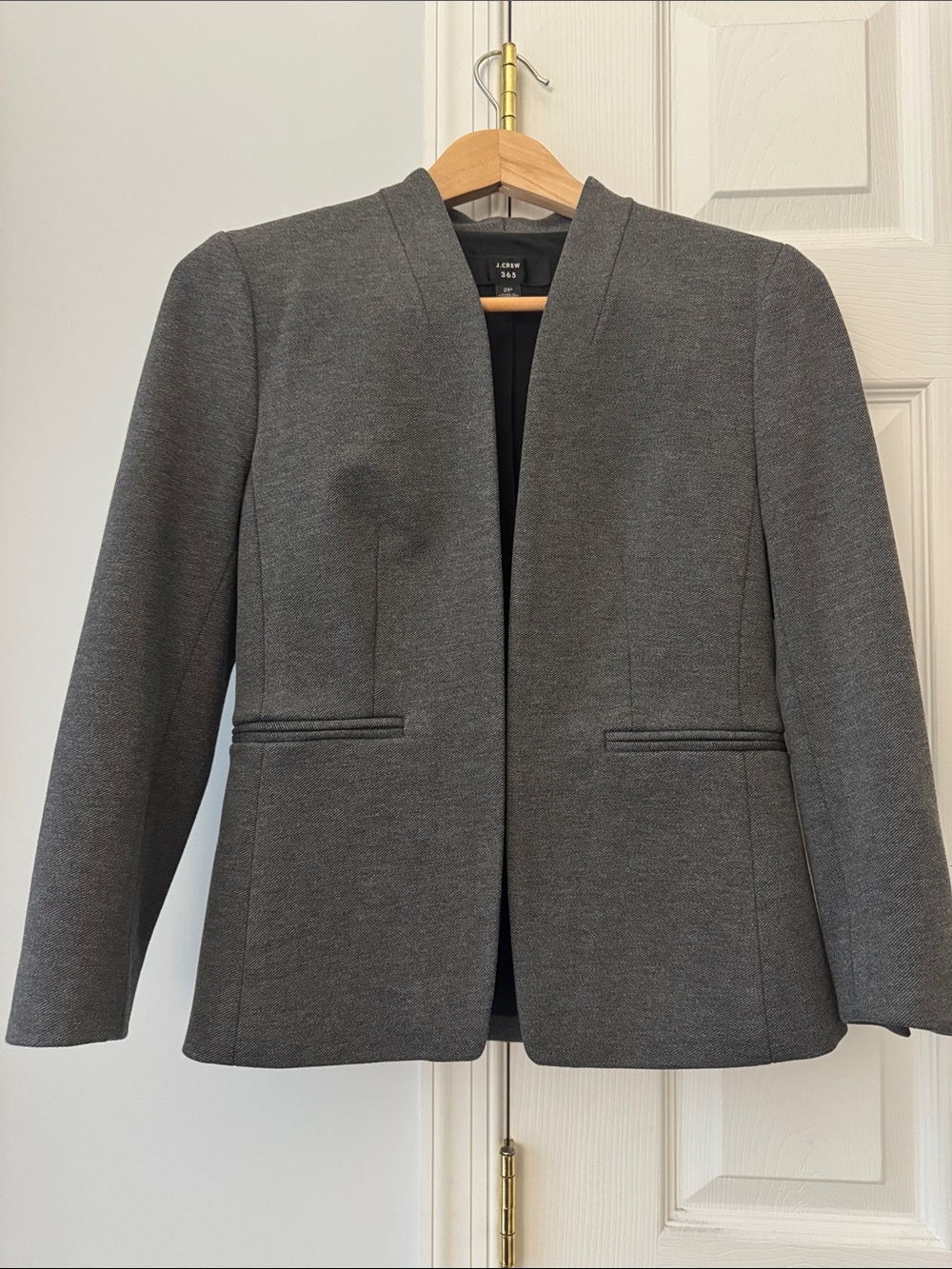 J. Crew Charcoal Gray Open-Front Blazer